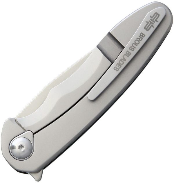 Brous Blades Specter Framelock 3" D2 Satin Folding Knife USA