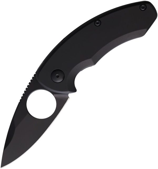 Brous Blades Silent Soldier Flipper S35VN Black Titanium Folding Knife