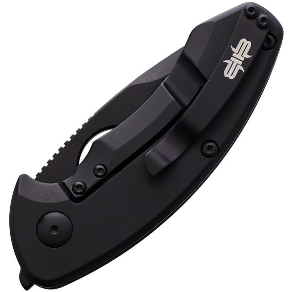 Brous Blades Silent Soldier Flipper S35VN Black Titanium Folding Knife