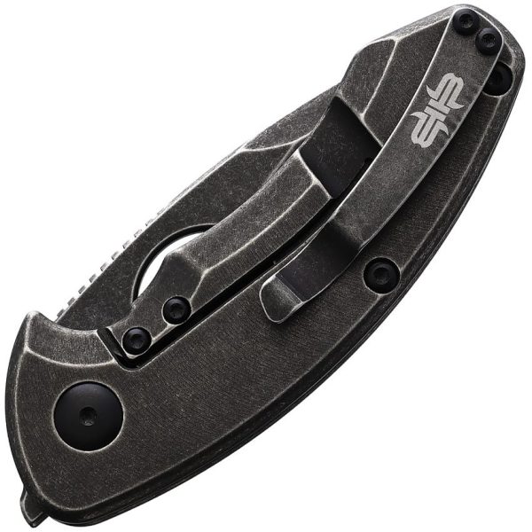 Brous Blades Silent Soldier Flipper S35VN Acid Wash Folding Knife