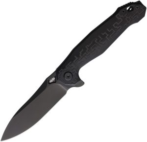 Brous Blades Bygones Linerlock Folding Knife D2 Steel Blackout