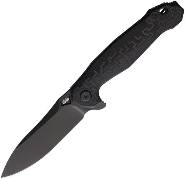 BRB278.jpg Brous Blades Bygones Linerlock Folding Knife D2 Steel Blackout