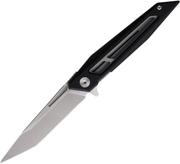 BRB281.jpg Brous Blades Gaviton Linerlock Folding Knife D2 Black G10