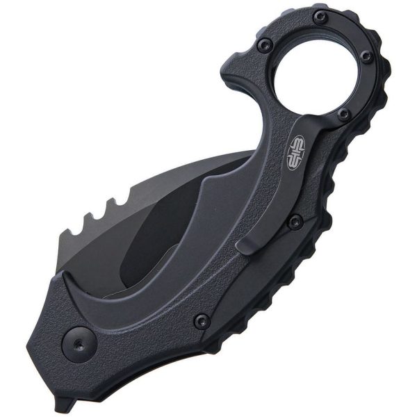 Brous Blades Enforcer Linerlock Blackout Karambit Folding Knife