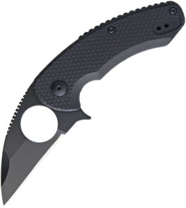 BRBM002B.jpg Brous Blades Silent Soldier Linerlock Folding Knife D2 Blackout