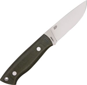 BRI2015.jpg BRISA Trapper 95 Green Fixed Blade Knife N690Co Micarta