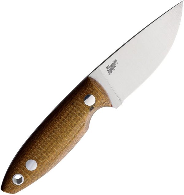 Brisa Scara 60 Fixed Blade Mustard Micarta