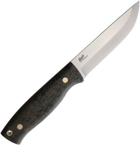 Brisa Trooper 115 Fixed Blade Knife 80CrV2 Black Curly Birch