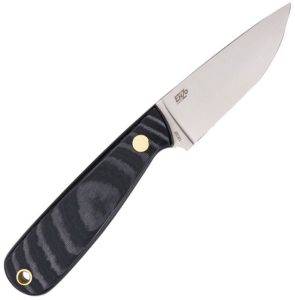 BRI5801.jpg BRISA Necker 70 Black Micarta Fixed Blade Knife 12C27 Steel