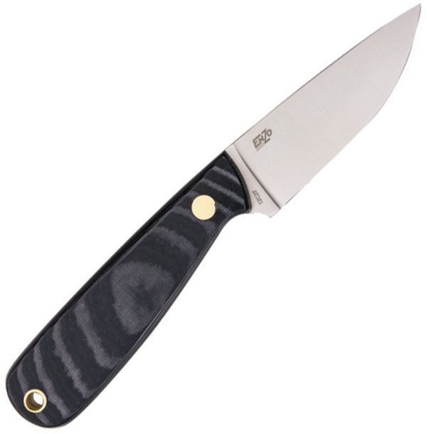 BRISA Necker 70 Black Micarta Fixed Blade Knife 12C27 Steel