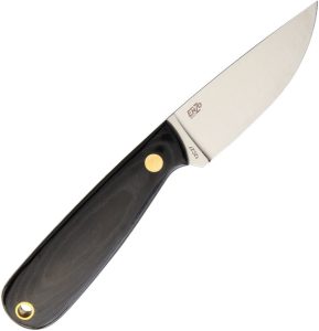BRI9803.jpg Brisa Necker 70 Black Micarta Fixed Blade Knife 12C27 Steel