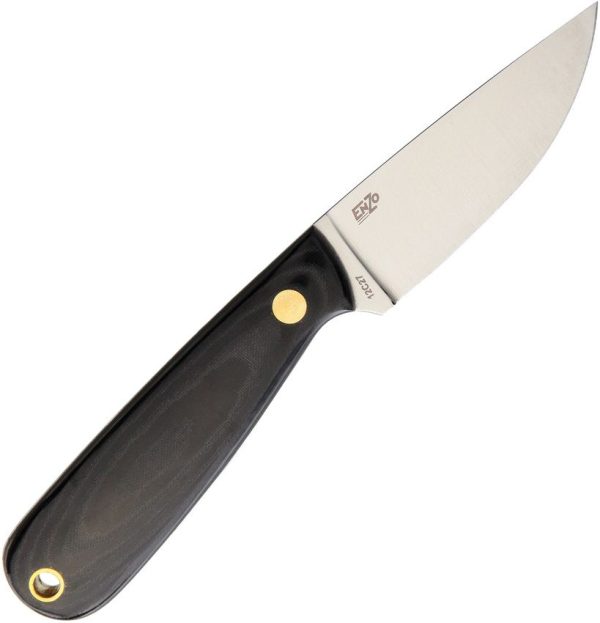 Brisa Necker 70 Black Micarta Fixed Blade Knife 12C27 Steel