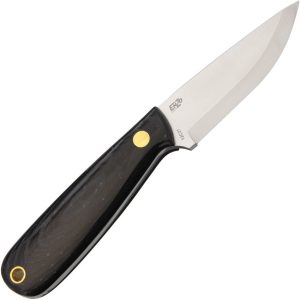 BRI9807.jpg BRISA Necker 70 Black Micarta Fixed Blade Knife 12C27 Scandi