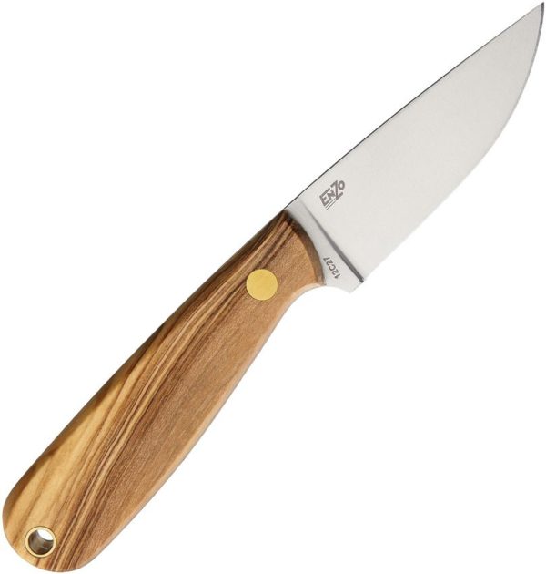 BRISA Necker 70 Fixed Blade Knife Olive Wood Sandvik 12C27