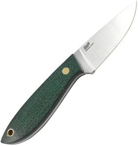 BRI9957.jpg BRISA Bobtail 80 Green Micarta Fixed Blade Knife 3" Sandvik