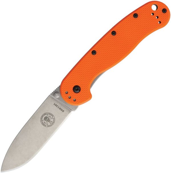 BRK1301OR.jpg BRK Avispa Framelock Orange AUS-8 Folding Knife EDC