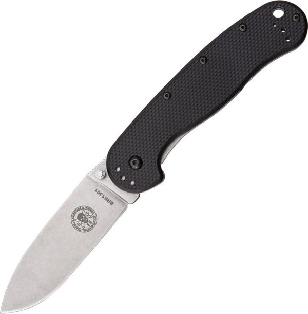 BRK1302.jpg BRK Avispa Framelock Black D2 Folding Knife 3.5" Blade