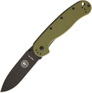 BRK Avispa Framelock D2 OD Green Folding Knife 3.5"