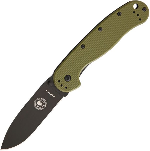 BRK1302ODB.jpg BRK Avispa Framelock D2 OD Green Folding Knife 3.5"