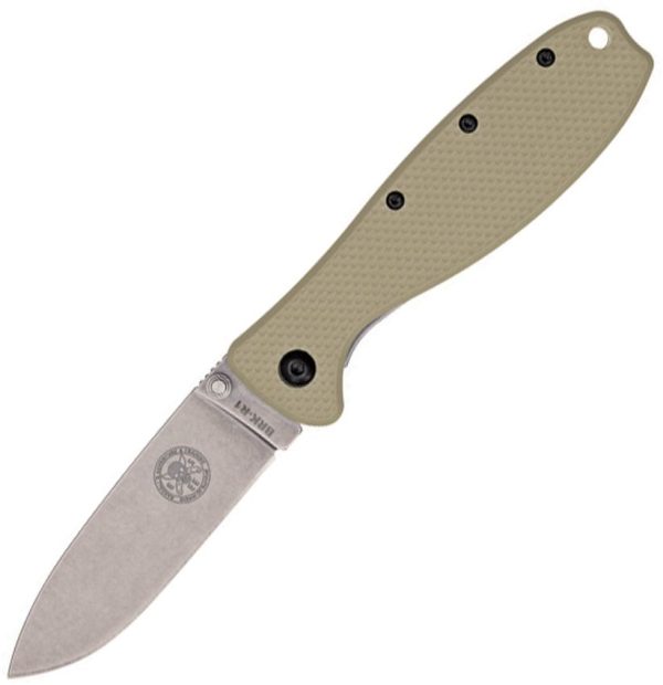 BRKR1DT.jpg BRK Esee Zancudo Framelock 3" AUS-8A Desert Tan Folding Knife