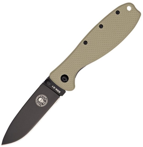 BRK Esee Zancudo Framelock Desert Tan 3" Black Blade Folding Knife
