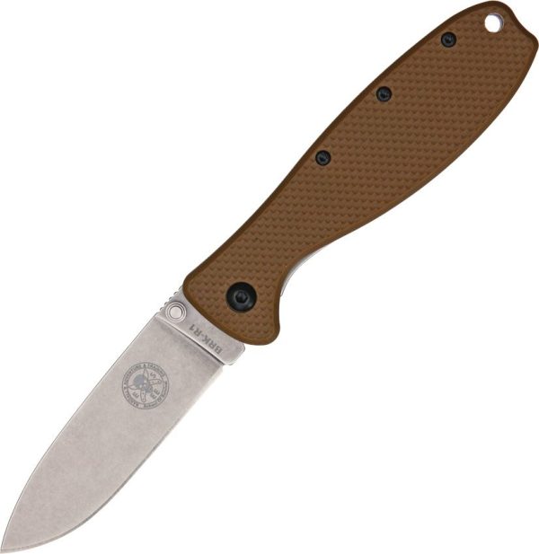 BRK Zancudo Framelock D2 Brown Folding Knife 3" Blade