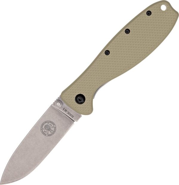 BRK Zancudo Framelock Tan D2 Steel Folding Knife 3in Blade