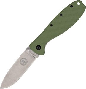 BRKR2OD.jpg BRK Esee Zancudo Framelock D2 Steel OD Green Folding Knife