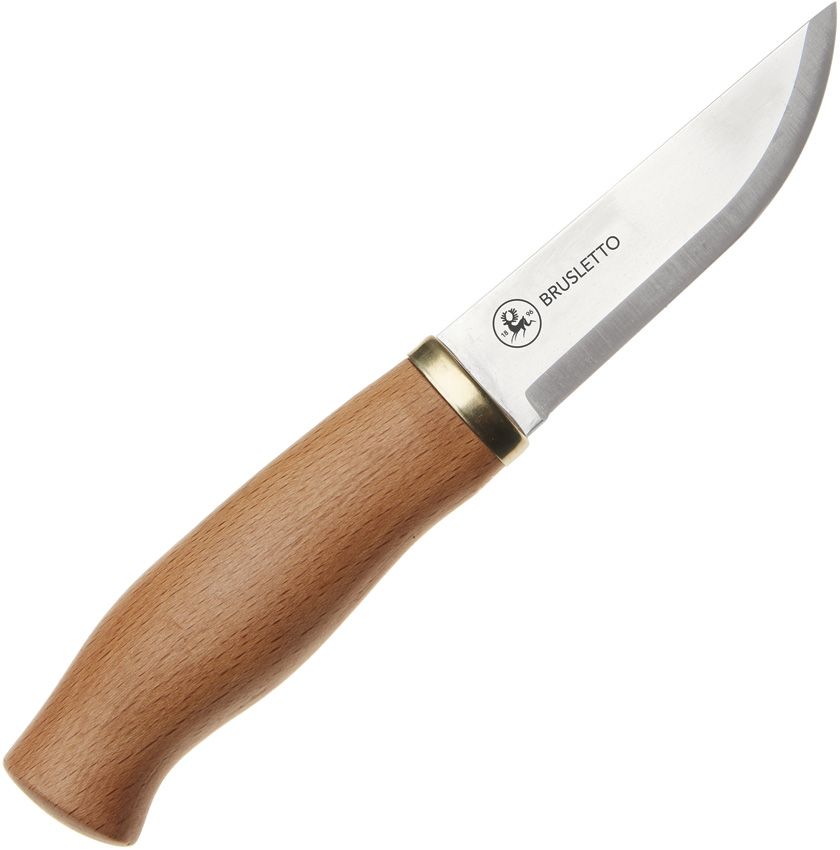Brusletto Bruslettokniven Fixed Blade Knife 3.63" Satin 1.4116 w/ Sheath