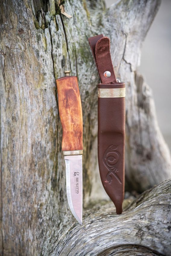 Brusletto Norgeskniven Fixed Blade Knife 3.63" Stainless Steel