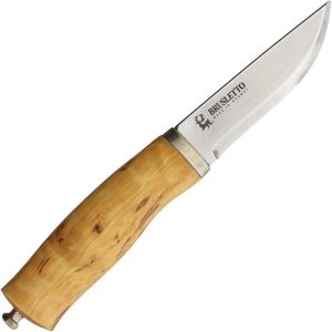 Brusletto Halling Jaktia Fixed Blade Knife 3.5" Stainless Birch
