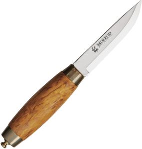 Brusletto Granbit Fixed Blade Knife 4.25" Stainless Steel Birch