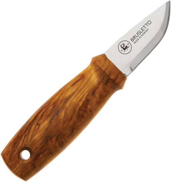BRU10183.jpg Brusletto Ustaoset Fixed Blade Knife 2.25" Stainless Birch Handle