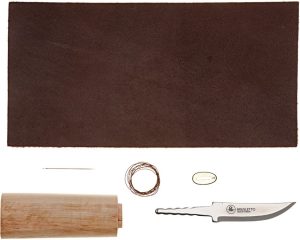 BRU82001.jpg Brusletto Jerven DIY Knife Kit Fixed Blade Wood Handle Norway