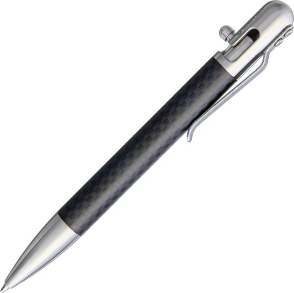 BSTN224.jpg Bastion EDC Bolt Action Pen CF - Stainless & Carbon Fiber