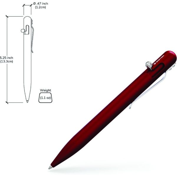 Bastion Bolt Action Pen Aluminum - Red