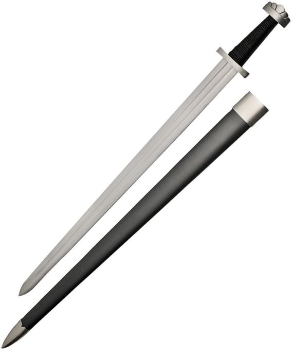 Battle Tested Viking Sword 30" Carbon Steel Double Edge Fixed Blade