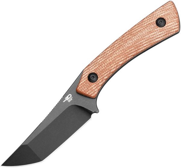 Bestech STEP Fixed Blade D2 Stonewash - Brown Micarta