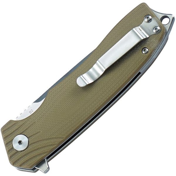 Bestech Lion G10 Linerlock Folding Knife - Tan