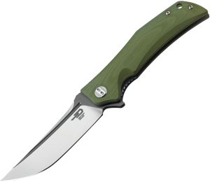 Bestech Knives Scimitar G10 Linerlock Green Two-Tone