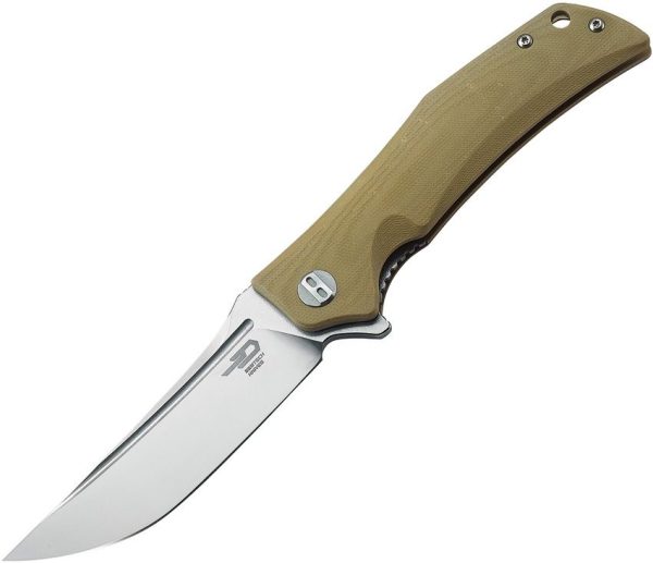 Bestech Knives Scimitar G10 Linerlock Tan Satin
