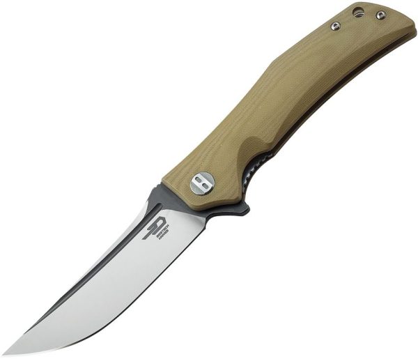 Bestech Knives Scimitar G10 Linerlock Tan Two-Tone
