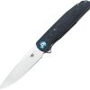 Bestech Ascot Linerlock - Black Blue G10 D2