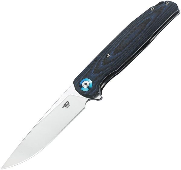 Bestech Ascot Linerlock - Black Blue G10 D2
