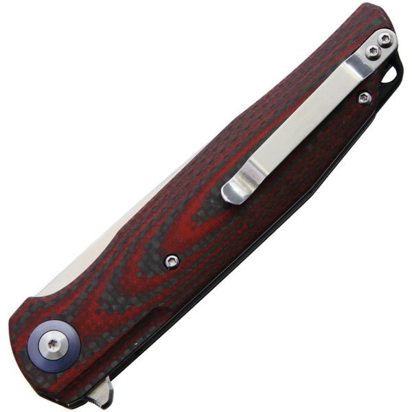 Bestech Knives Ascot Linerlock Red G10/CF - D2