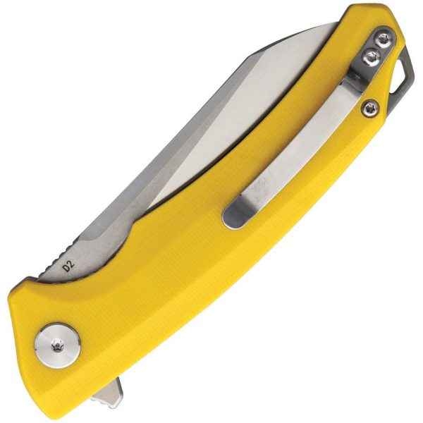 Bestech Knives TEXEL Linerlock Yellow - D2 Stone