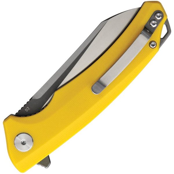 Bestech Knives TEXEL Linerlock Yellow - Ti Coated