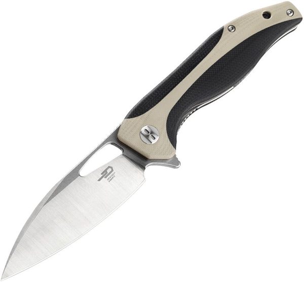 Bestech Komodo Linerlock Folding Knife - Tan G10