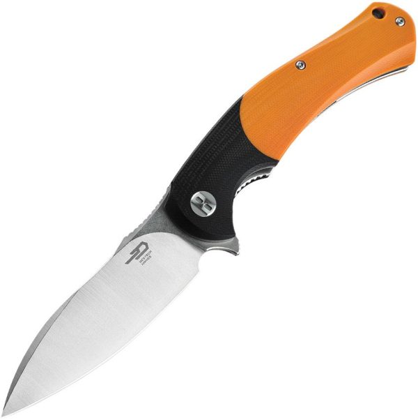 Bestech Penguin Linerlock - Black Orange G10