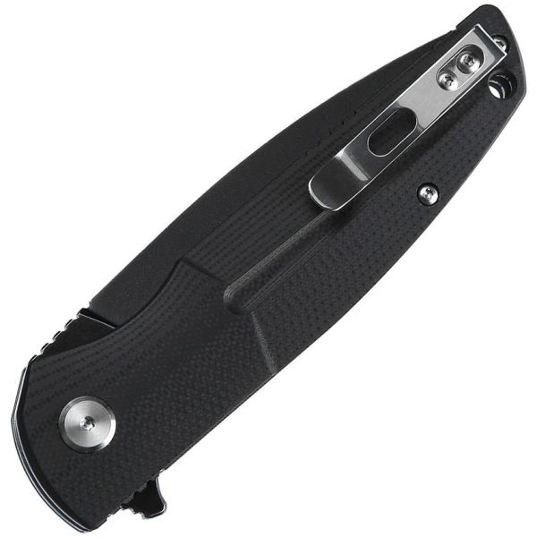 Bestech Fin Linerlock - Black Stonewash 14C28N